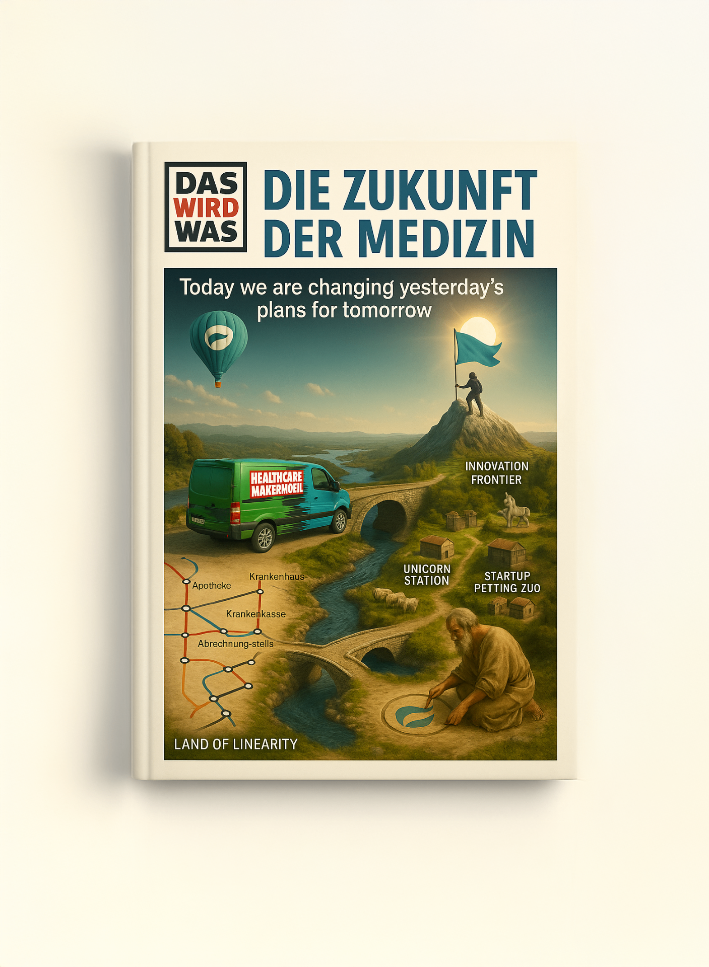 Medizin der Zukunft - Medicine of the Future book cover featuring futuristic healthcare concepts